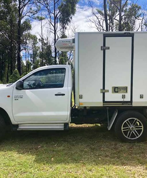 White Refrigerated Delivery Truck — Frozen Feeders in NSW
